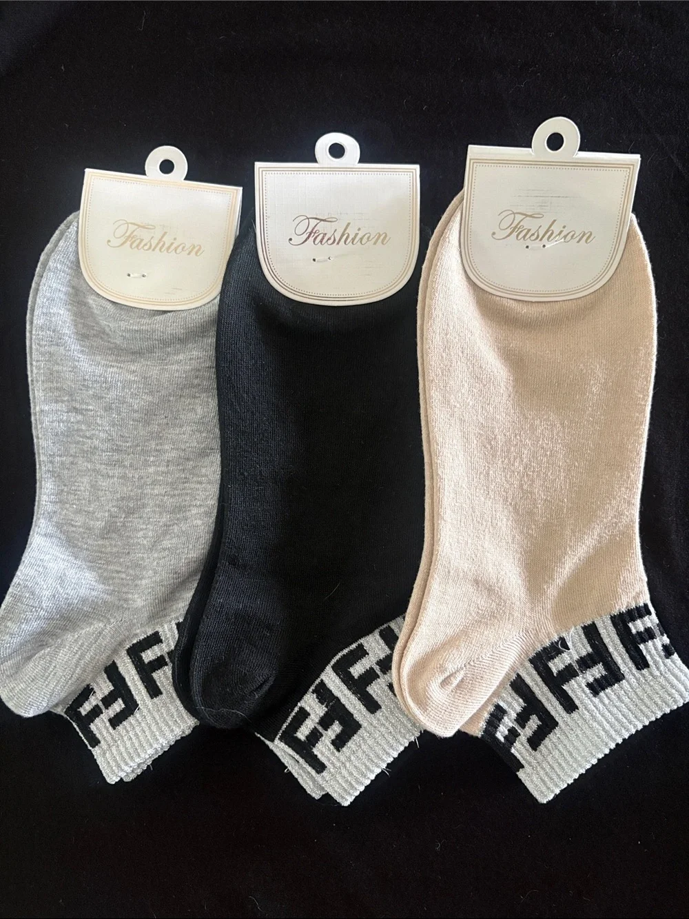 Women's Ankle Fashion Socks - Mixed Neutrals & Mustard Colors (6-Pack)